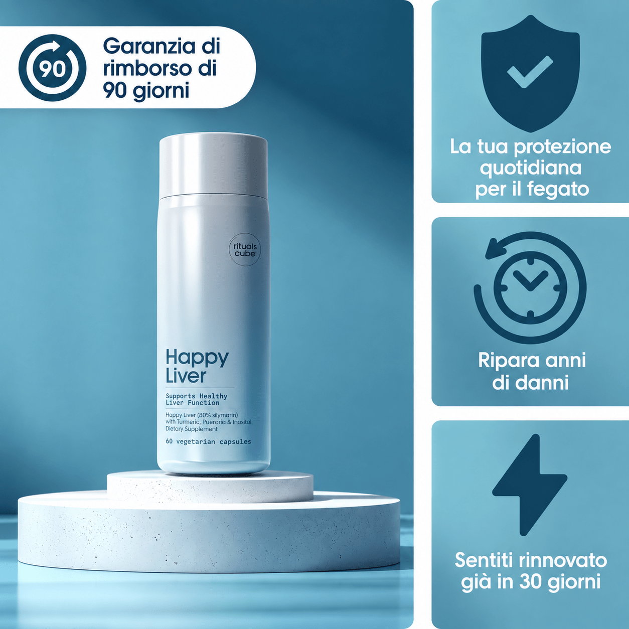 Happy Liver - Supporto e recupero del fegato di Rituals Cube - Riveous